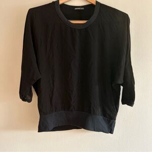 James Perse Black Long Sleeve Top Sz XS